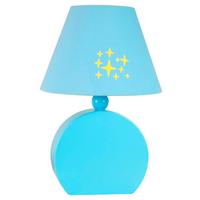 Kindertischleuchte 41-62461 Ofelia - Hellblau, Basics, Holzwerkstoff/Textil (18/18/26cm)