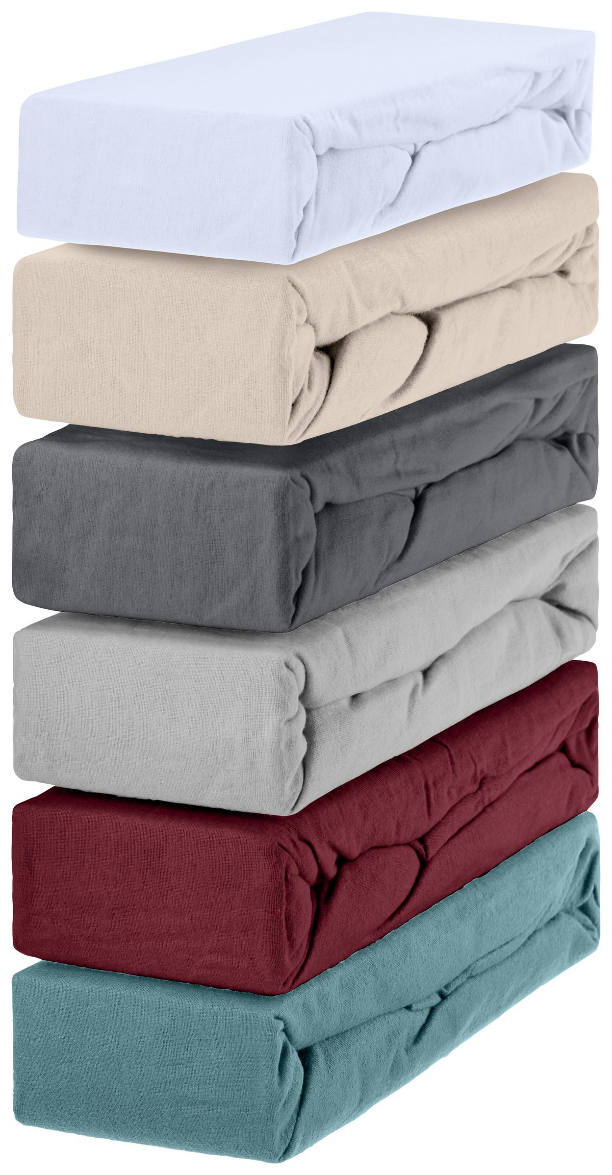 Spannleintuch Alaska - Weiß, KONVENTIONELL, Textil (140/200cm) - Ondega