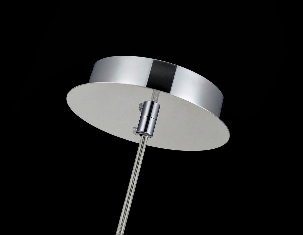 Pendelleuchte Fermi - Transparent/Nickelfarben, Trend, Glas/Metall (30/30/28cm) - MAYTONI