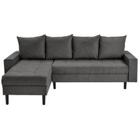 Ecksofa Boston, D. Grau S: 157x231 cm - Dunkelgrau/Schwarz, KONVENTIONELL, Textil (157/231cm) - P & B