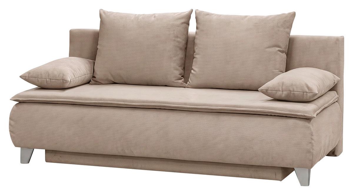 Boxspringová pohovka MONA LUX, béžový manšestr - béžová, Moderní, textil (208/100/106cm) - Mömax
