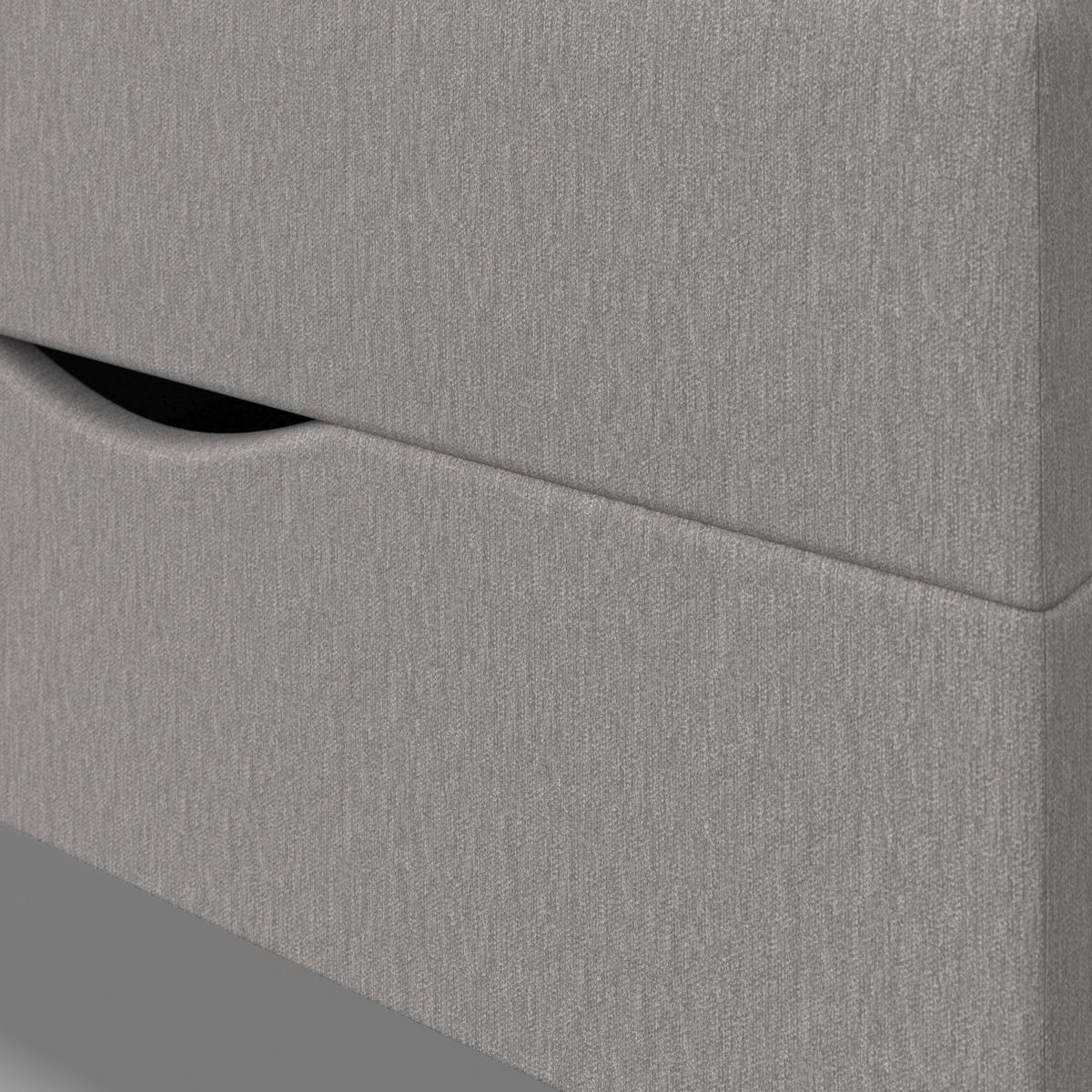 Boxspringová postel VIDA 90x200, šedá, s topperem - šedá/černá, Moderní, dřevo/textil (90/200cm) - Bessagi Home