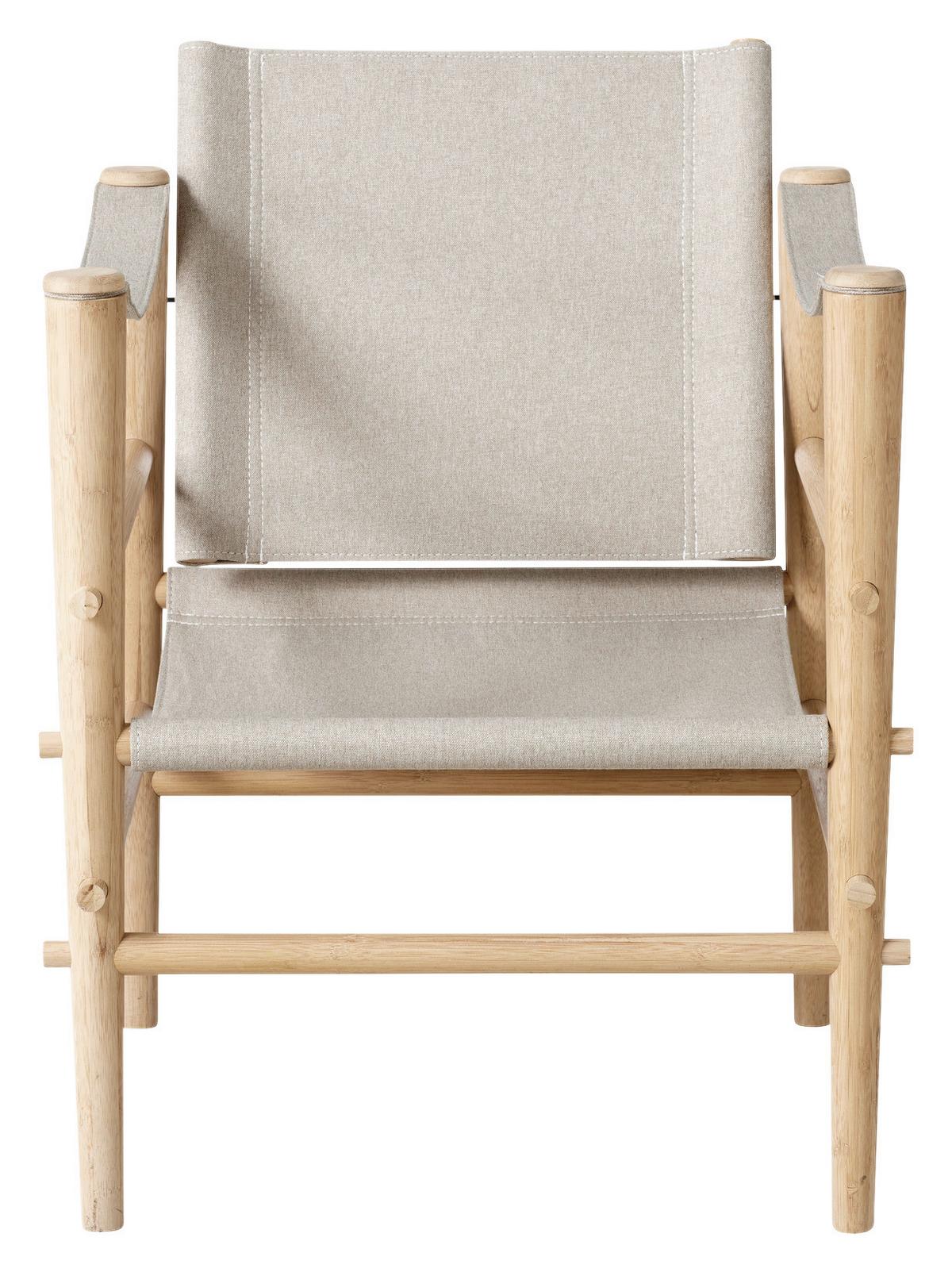 Loungesessel Safari Aus Bambus - Beige/Naturfarben, Design, Holz (59/79/61cm) - MID.YOU