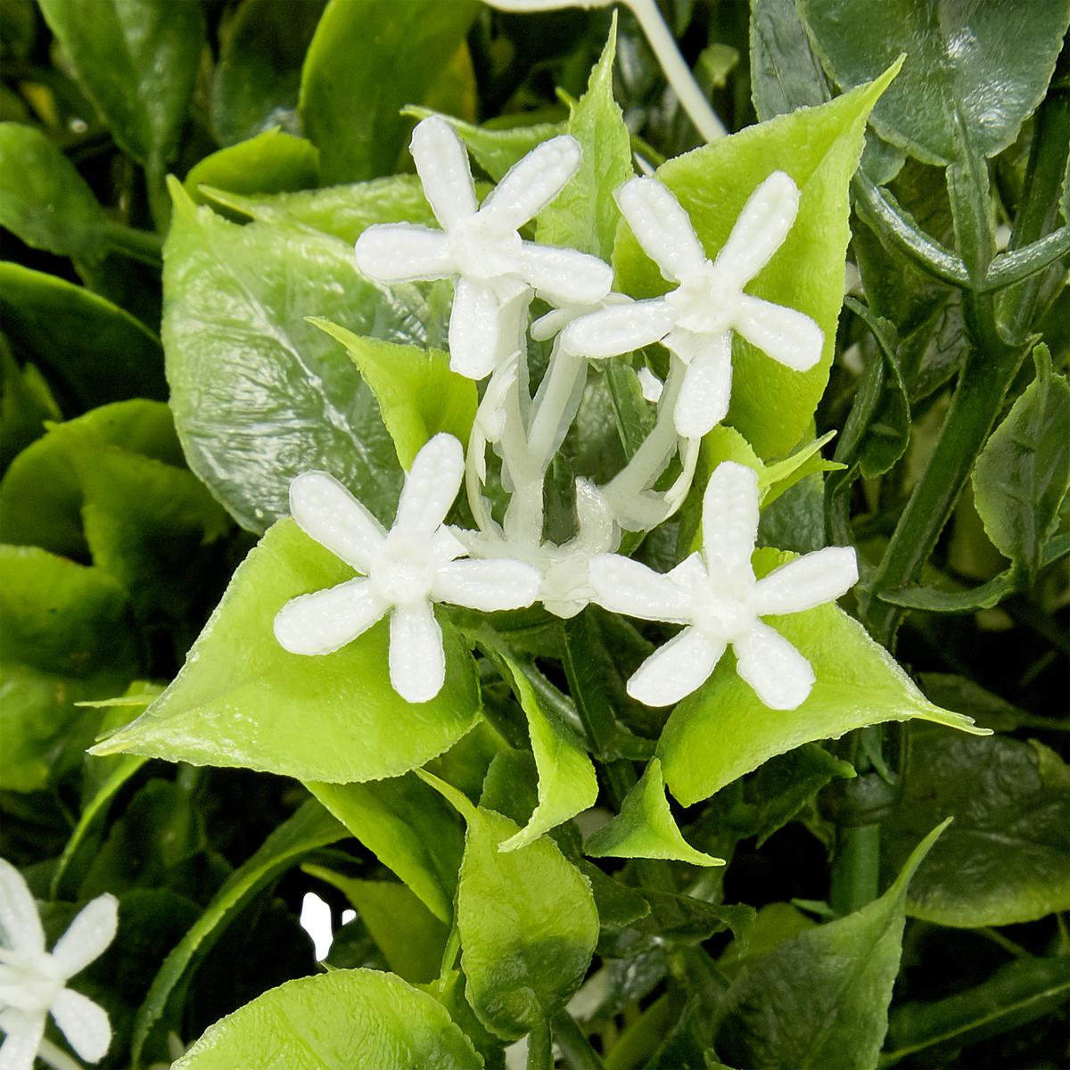 Kunstpflanze Weiß/Grün H: 23 cm Im Topf, Cassandra - Schwarz/Weiß, Basics, Kunststoff (15/23cm) - Luca Bessoni