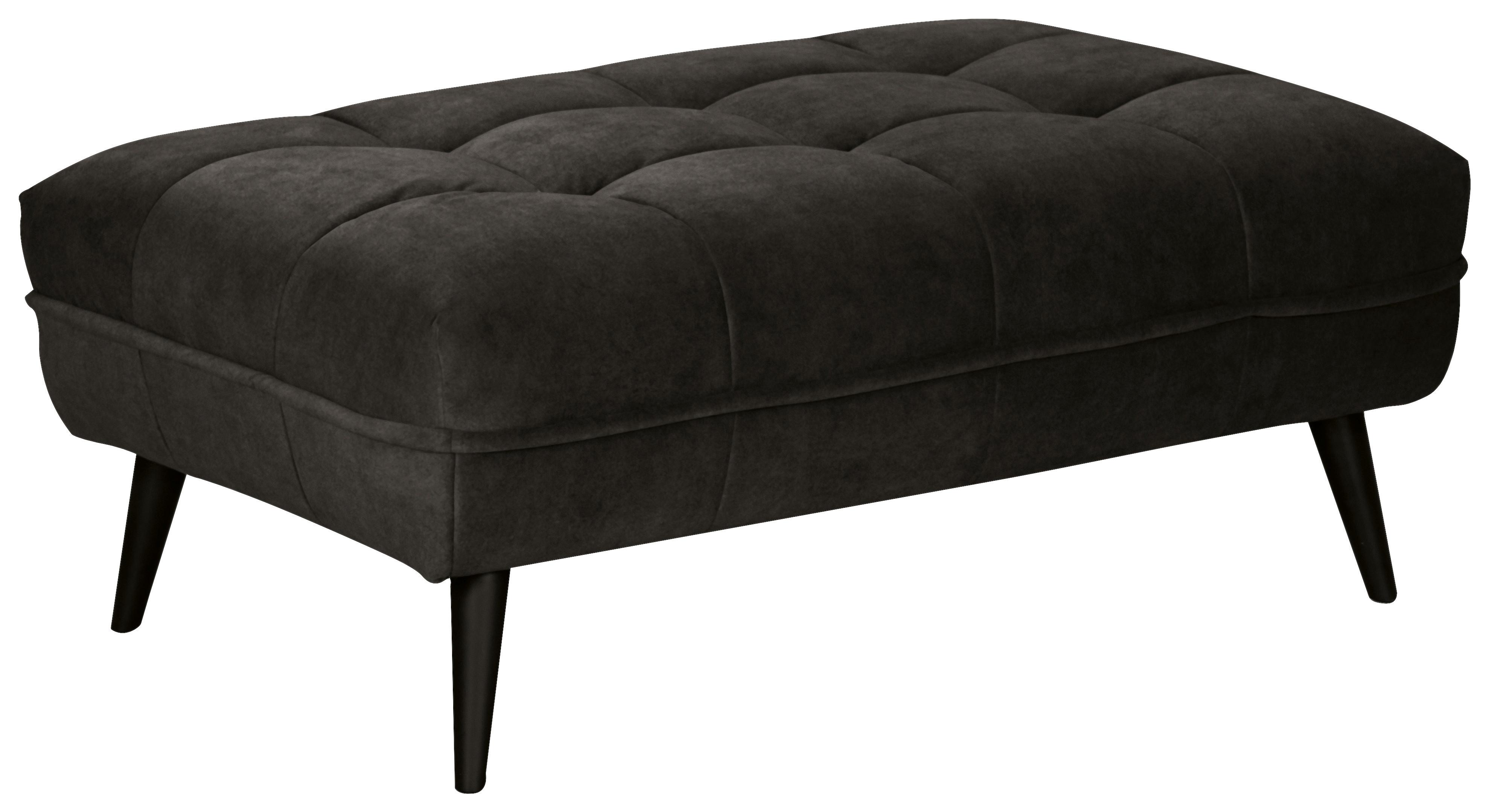 Velký taburet Ariana, antracitový - antracitová, Moderní, textil (109/45/69cm)