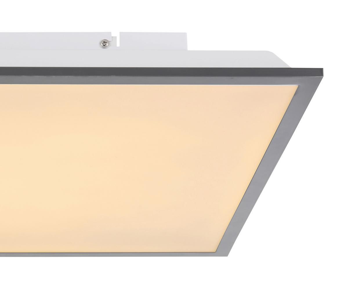 Led-deckenleuchte Ada L: 45 Cm - Opal/Graphitfarben, MODERN, Kunststoff/Metall (45/45/7,5cm)