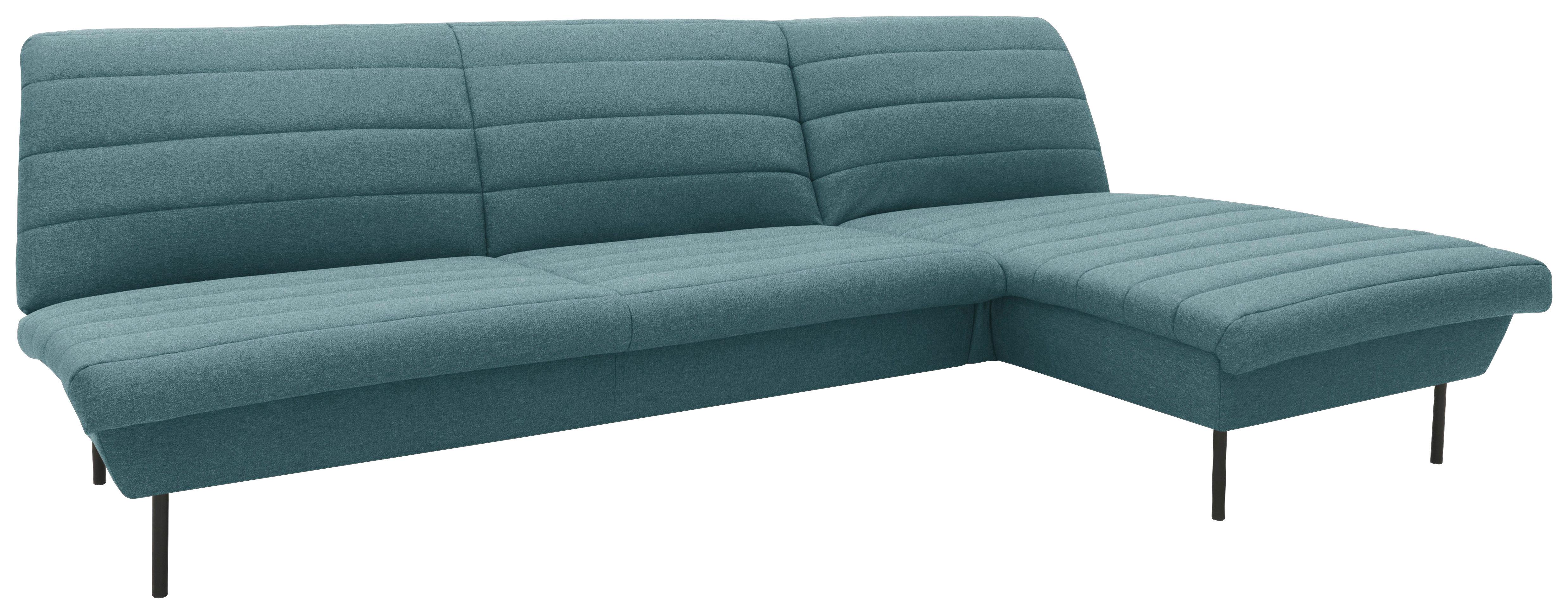 Ecksofa Looks Ix Petrol - Petrol/Schwarz, Design, Textil (274/168cm) - LOOKS by W.Joop