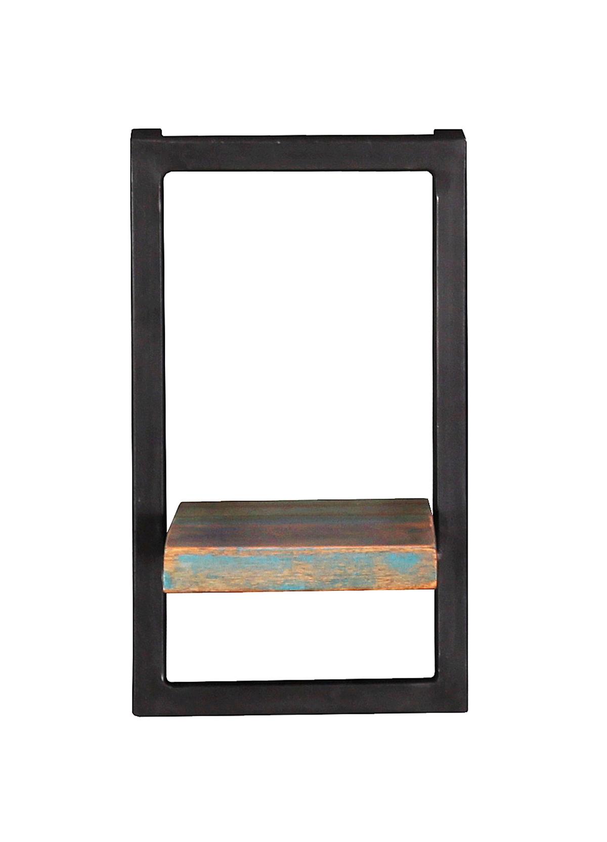 Wandregal Multicolor/Schwarz B: 20cm - Multicolor/Schwarz, Design, Holz/Metall (20/35/25cm) - MID.YOU
