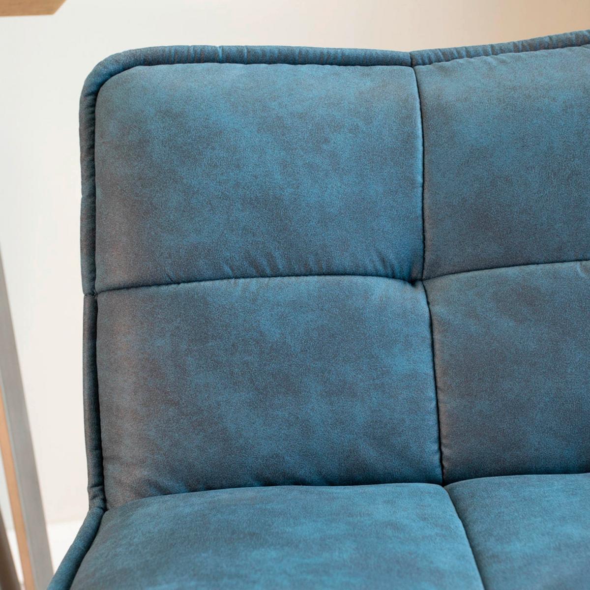 Barhocker-set Jeremy - Türkis/Schwarz, KONVENTIONELL, Textil/Metall (44/87/50cm) - MID.YOU