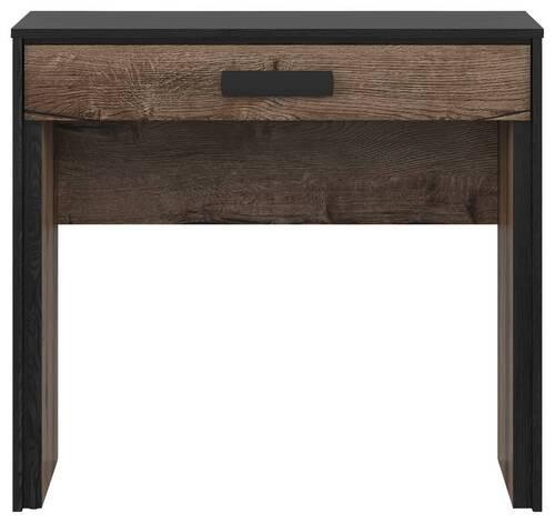 Konsolentisch Kassel Holz Dekor B: 41 Cm 1 Lade - Eichefarben/Schwarz, Design, Holzwerkstoff (85/41/77cm)