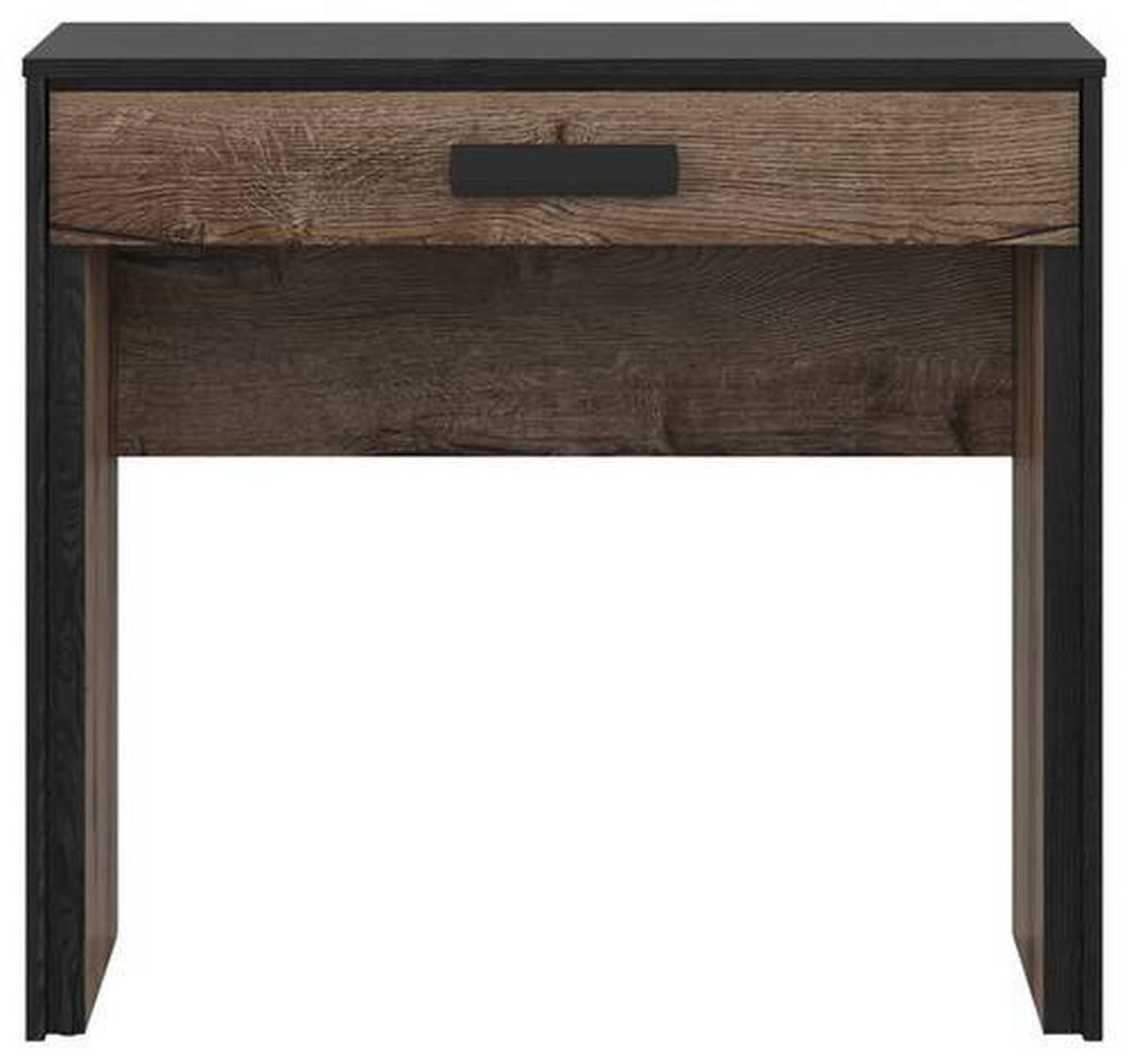 Konsolentisch Kassel Holz Dekor B: 41 Cm 1 Lade - Eichefarben/Schwarz, Design, Holzwerkstoff (85/41/77cm)