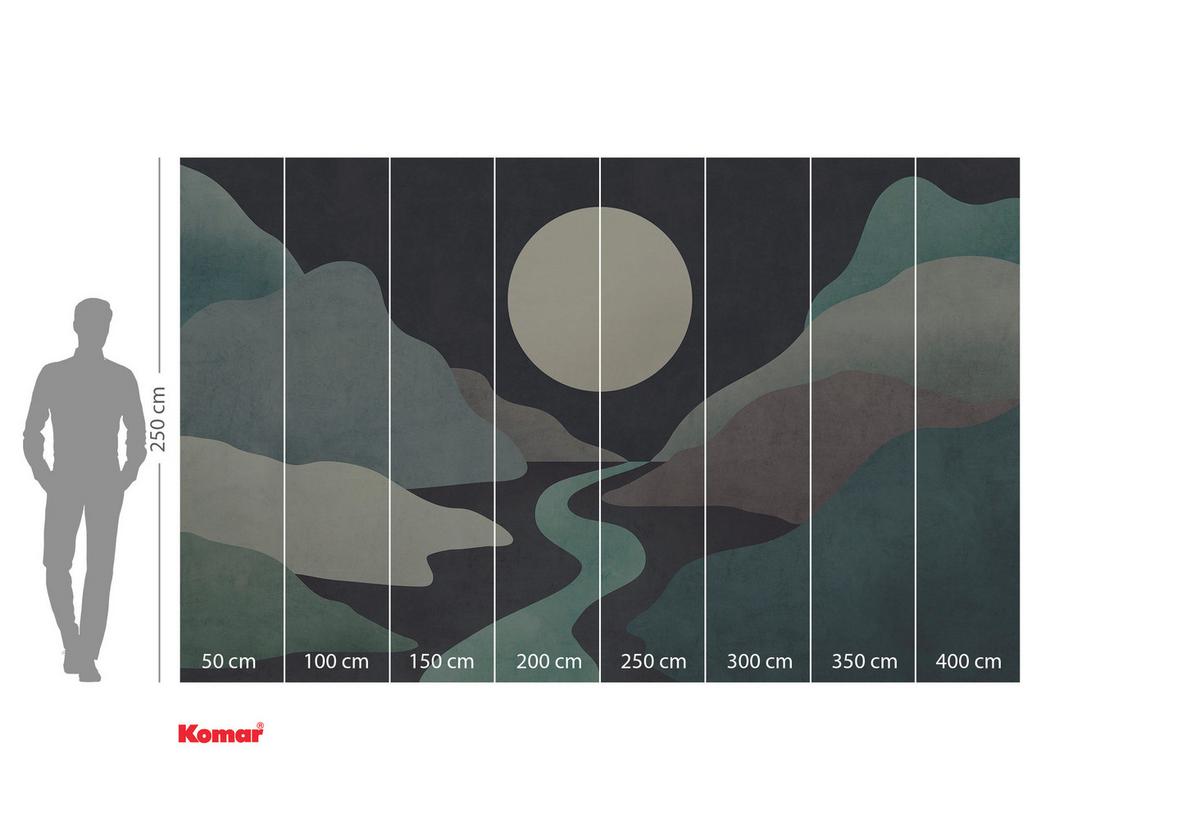 Vliestapete Moonlight Monumental - Multicolor, Basics (400/250cm) - Komar