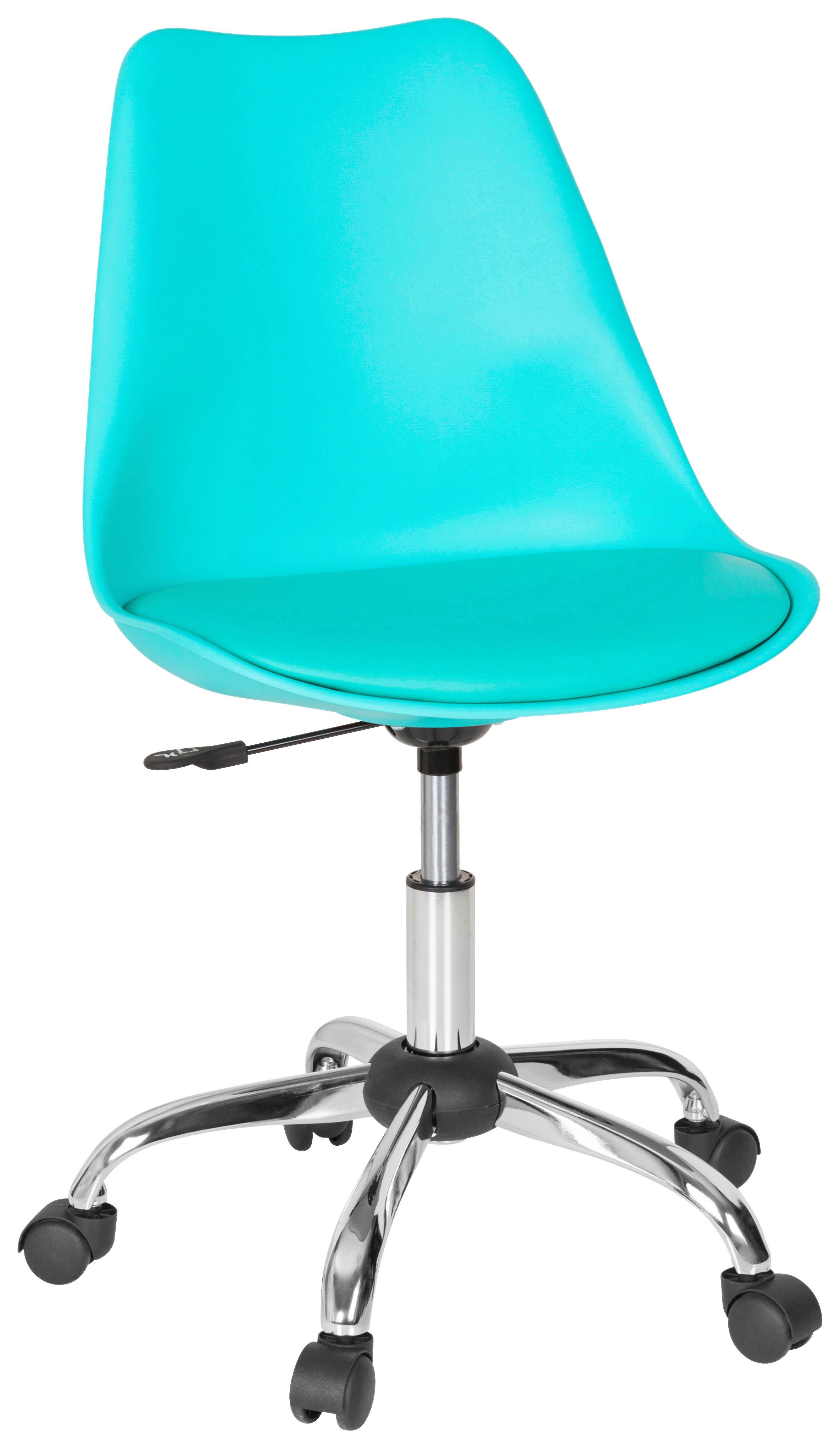 Drehstuhl Fancy Pro Lederlook Türkis Bis 80kg
