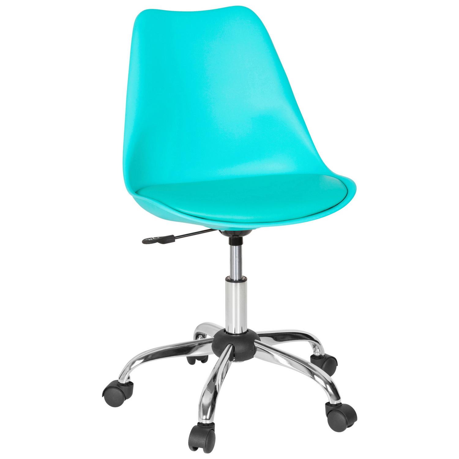 Drehstuhl Fancy Pro Lederlook Türkis bis 80kg 48x86x54 cm
