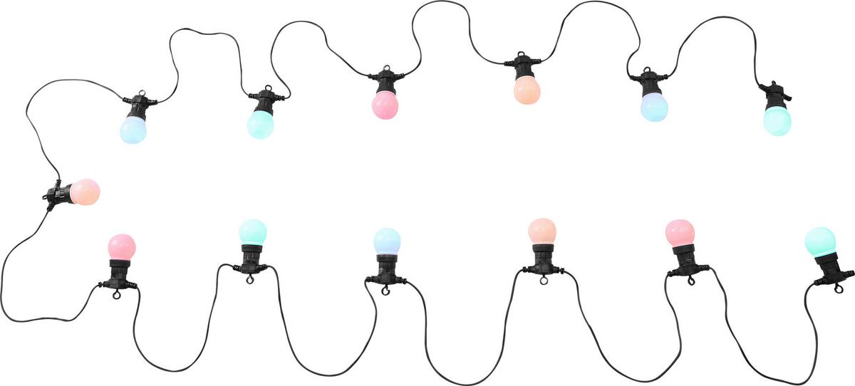 Lichterkette Multicolor 300cm - Opal/Schwarz, Design, Kunststoff (1250/5/11,3cm) - Globo