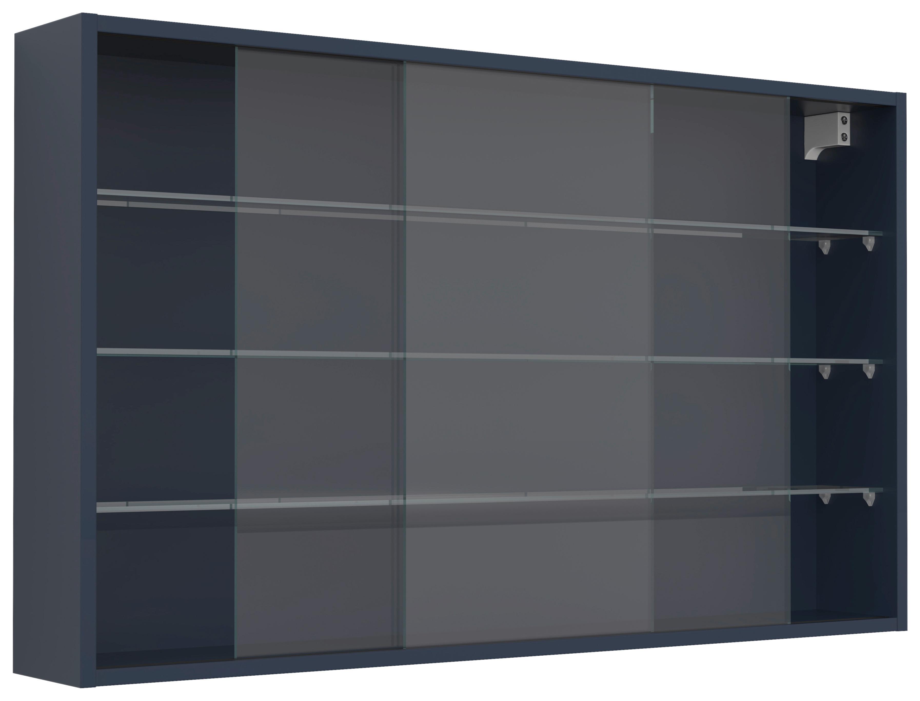 Hängevitrine Drivalo Anthrazit B: 100 Cm - Transparent/Anthrazit, Design, Glas/Holzwerkstoff (100/60/15cm) - MID.YOU