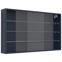 Hängevitrine Drivalo Anthrazit B: 100 Cm - Transparent/Anthrazit, Design, Glas/Holzwerkstoff (100/60/15cm) - MID.YOU