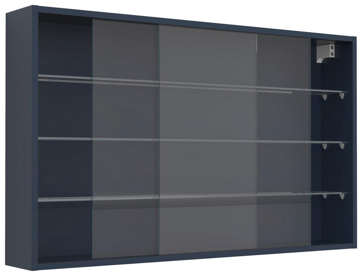 Hängevitrine Drivalo Anthrazit B: 100 Cm - Transparent/Anthrazit, Design, Glas/Holzwerkstoff (100/60/15cm) - MID.YOU