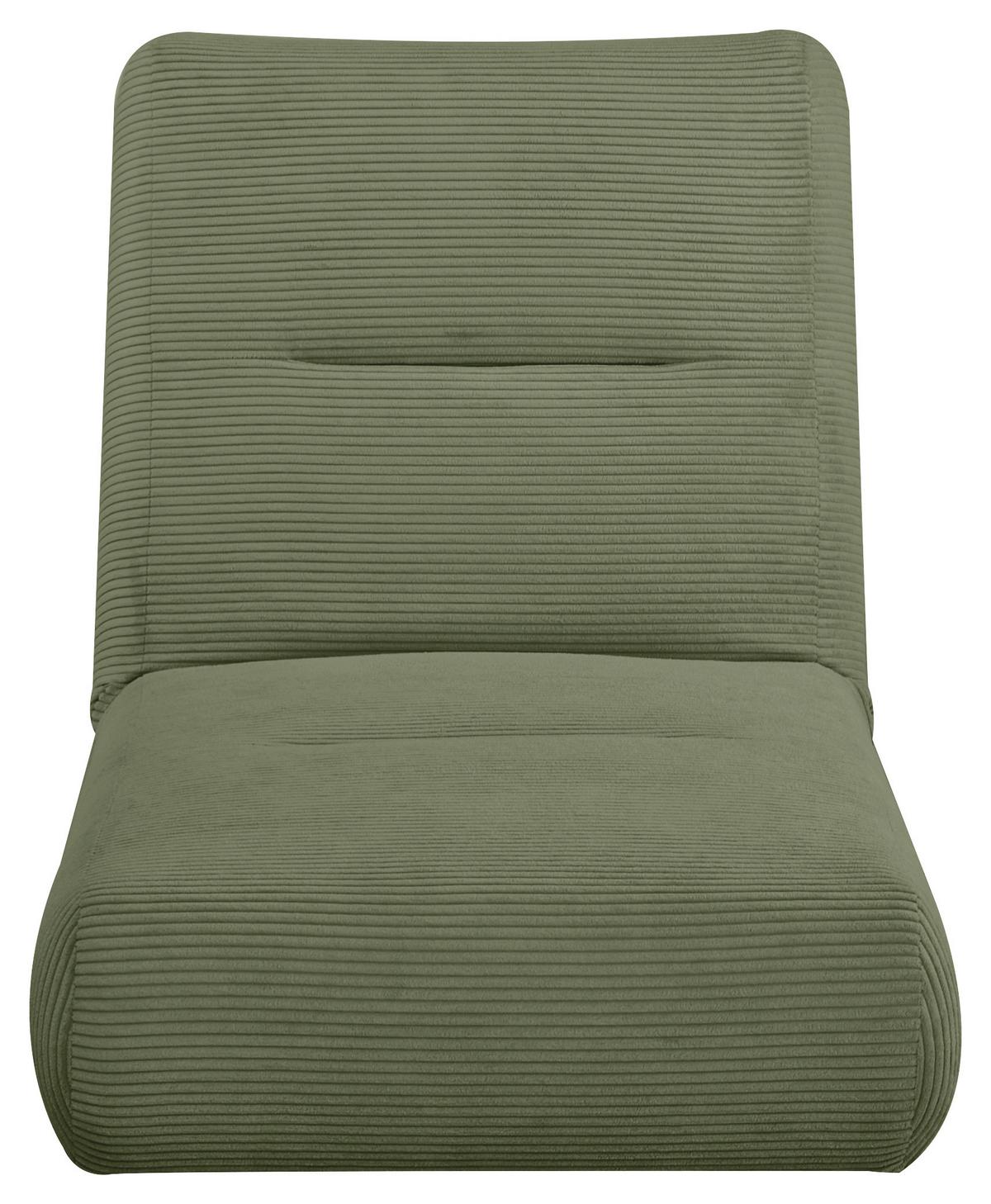 Schlafsessel Luna Olivgrün B: 80 Cm - Olivgrün, Design, Textil (81/88/160cm) - Livetastic