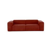 3-Sitzer-Sofa Manne Rostfarben B: 266 cm - Rostfarben/Schwarz, Design, Textil (266/76/116cm) - MID.YOU