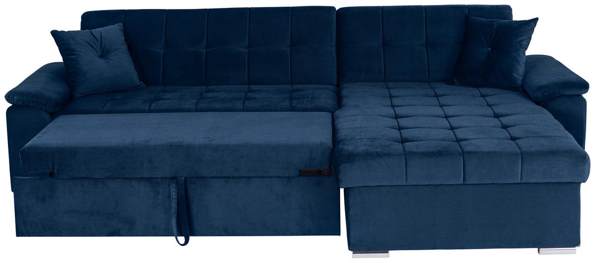 Sedacia súprava KEATON modrá, obojstranná montáž - modrá, Basics, textil (263/169cm) - Livetastic