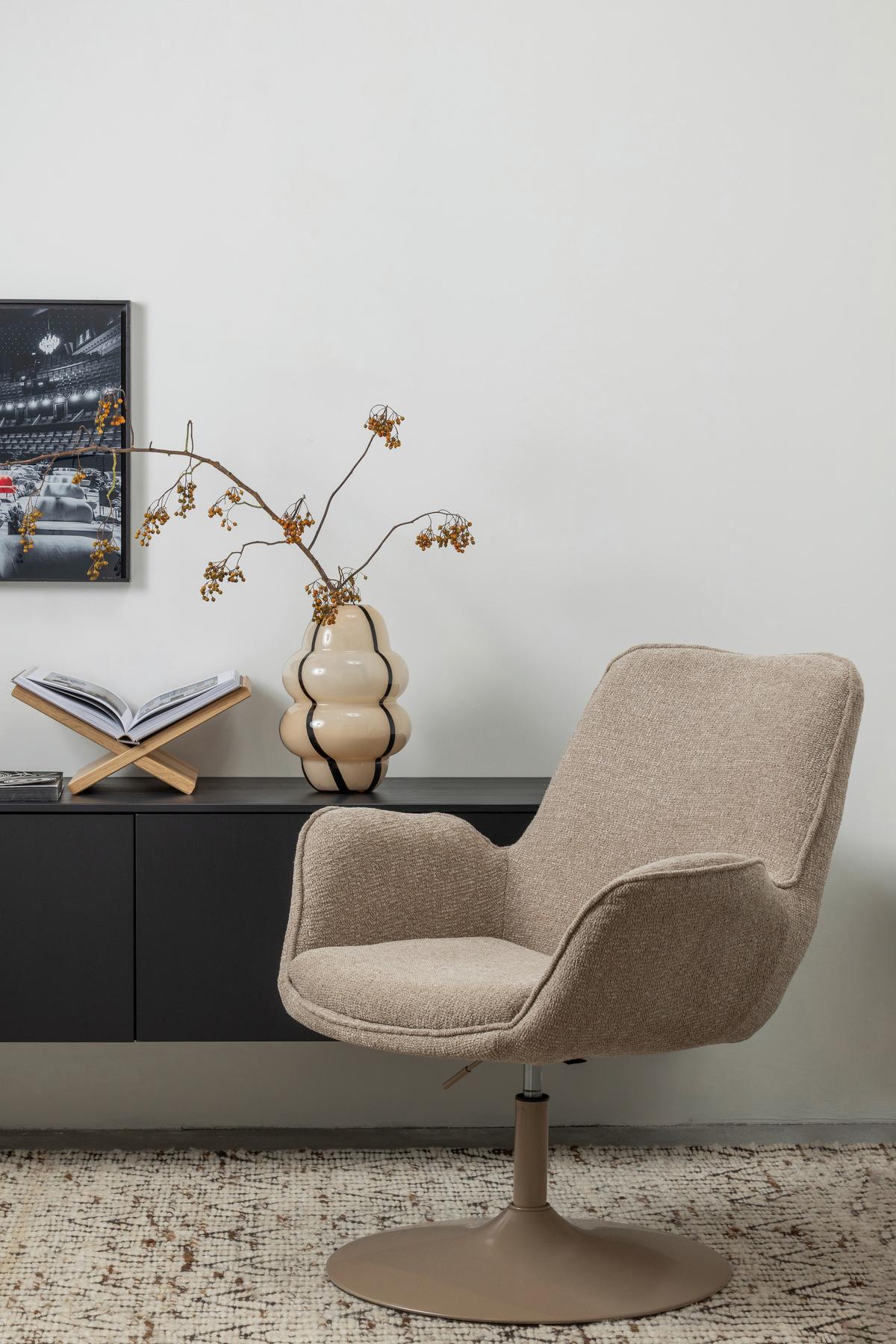 Sessel Marten Sandfarben B: 79cm - Sandfarben, Design, Textil (79/91/76cm) - Livetastic