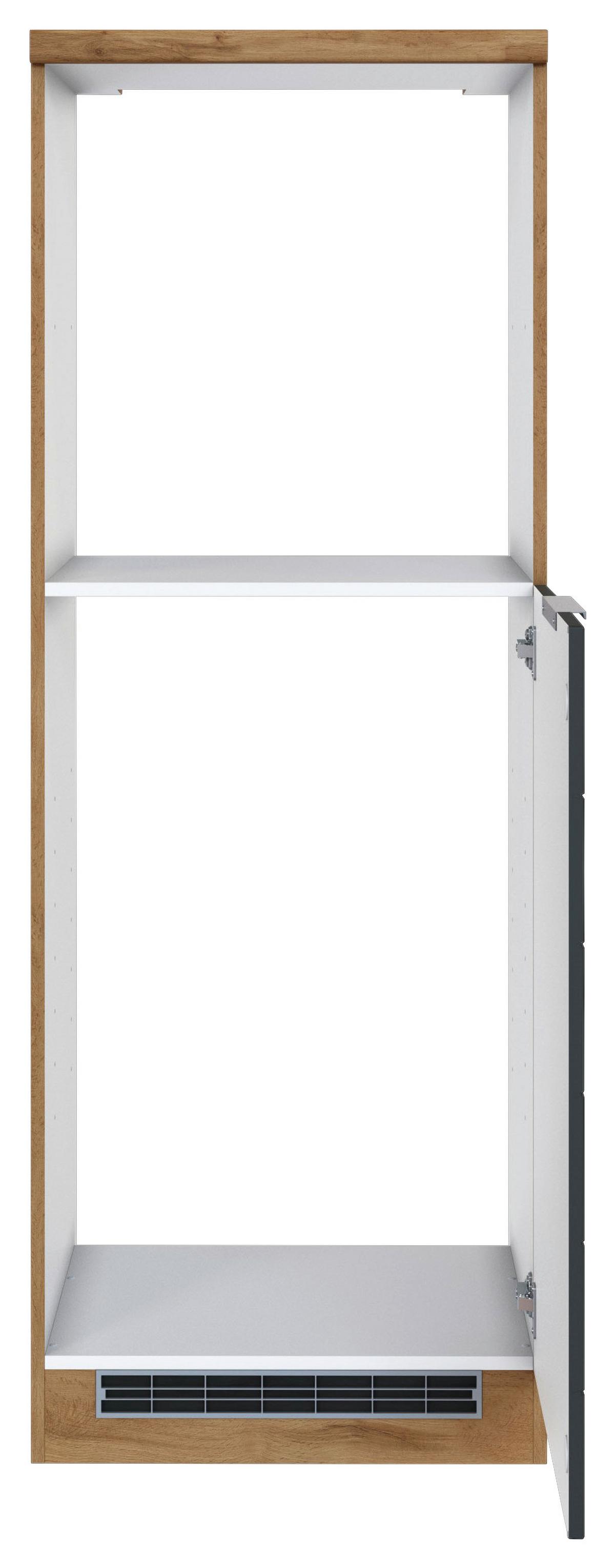 Backofen-/Kühlschrank- Umbauschrank Florenz B: 60 cm - Eiche Wotan/Grau, Design, Holzwerkstoff (60/166/60cm) - Held