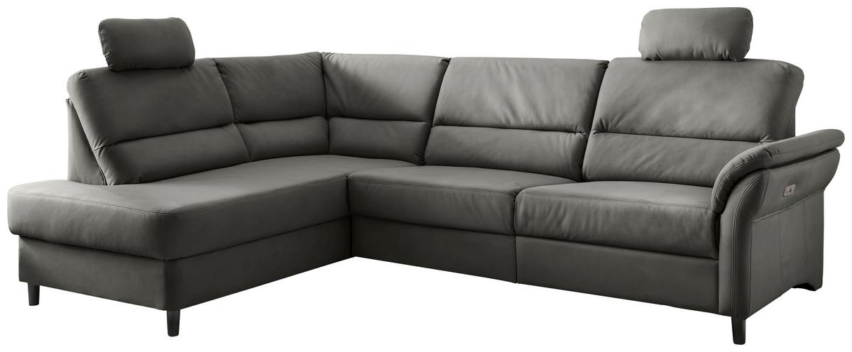 Ecksofa Cavoli, Grau S: 190x266 cm - Schwarz/Grau, MODERN, Textil (190/266cm) - Livetastic
