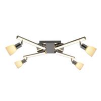 Strahler Ibiza 4-Flammig L: 68 cm - Chromfarben/Opal, Basics, Glas/Kunststoff (22/68cm) - Näve