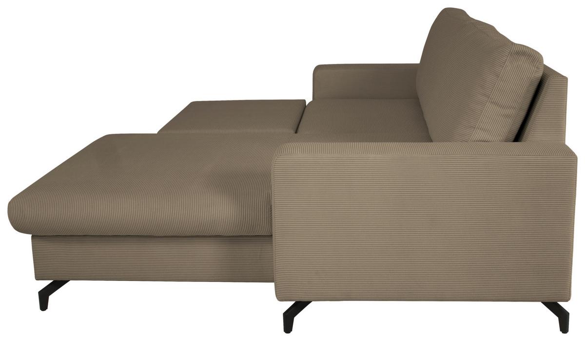 Ecksofa Clara Beige B: 240 Cm - Beige, MODERN, Textil (240/87/177cm)