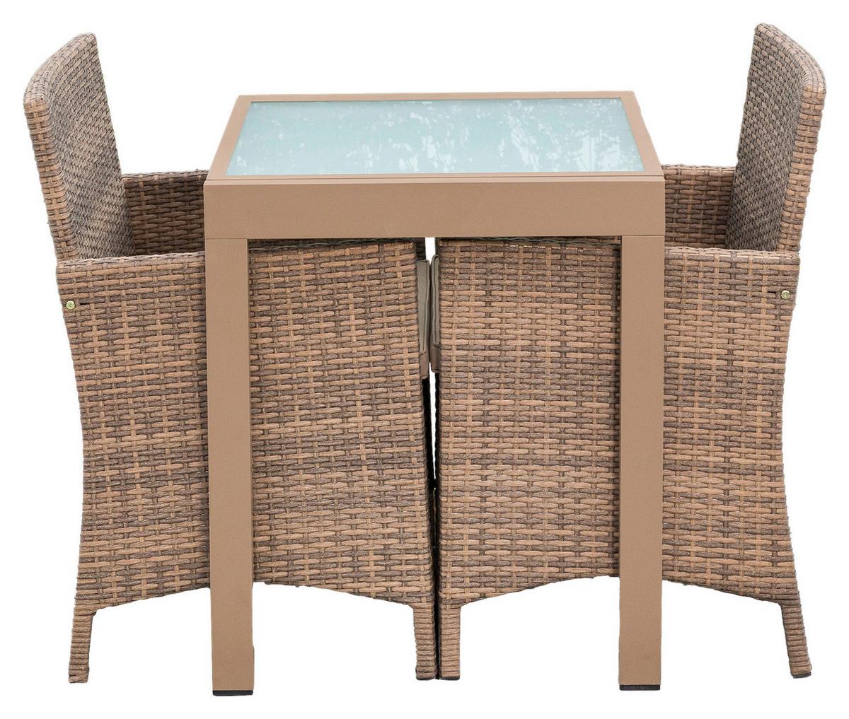 Gartenset Treviso - Naturfarben, MODERN, Kunststoff/Metall - Gardenson