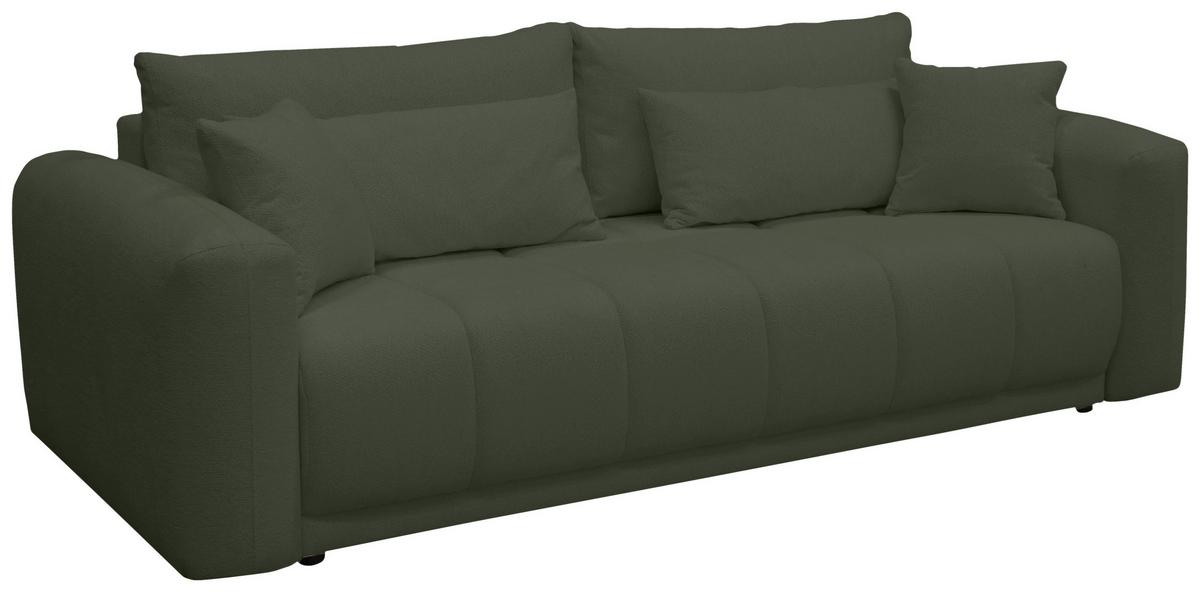 Schlafsofa Supra, Grün B: 245 Cm - Schwarz/Grün, Design, Holz/Textil (245/90/117cm) - MID.YOU