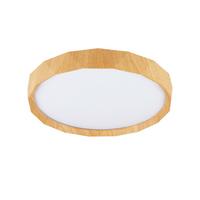 Led-deckenleuchte 13-17666 Cadix - Weiß, Natur, Holz/Kunststoff (38.5/38.5/7cm)