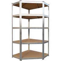 Schwerlastregal Michael BxHxT: ca. 90x180x40 cm - Silberfarben/Naturfarben, MODERN, Holzwerkstoff/Kunststoff (90/180/40cm) - Homezone