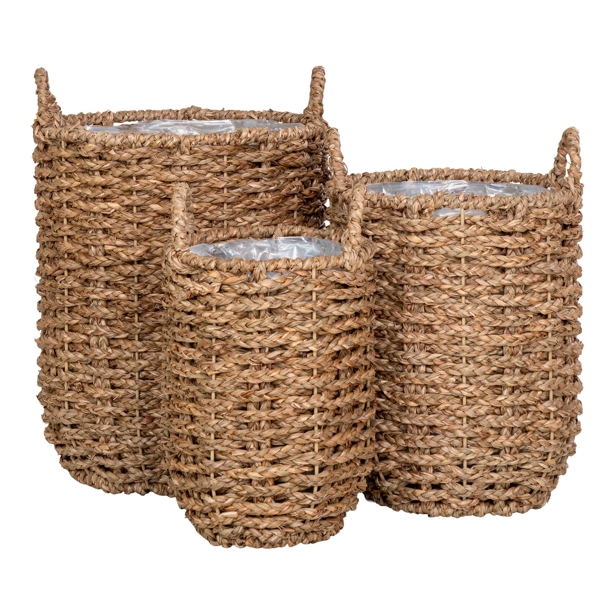 Übertopf-Set Hue Braun 3-teilig - Braun, Design, Holz