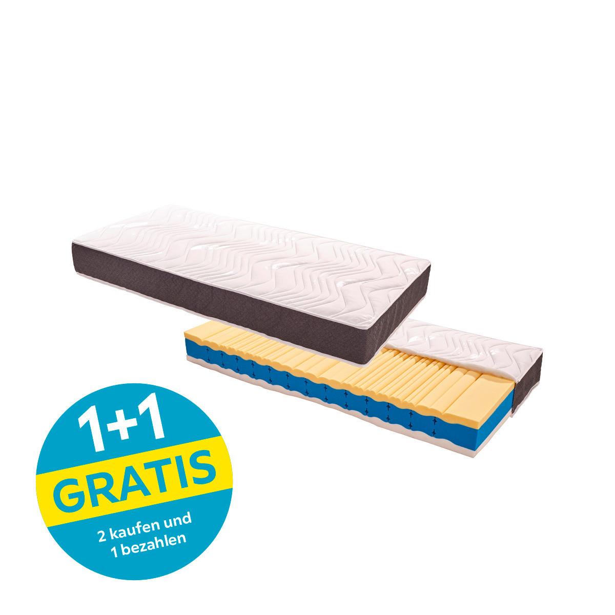 Viscomatratze Deluxe 90x200 cm H2 H: 22 cm - Weiß, KONVENTIONELL, Textil (90/200cm) - Primatex Deluxe