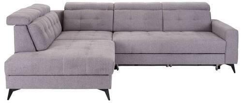 Ecksofa Mit Bettfunktion Barletta Grau - Schwarz, MODERN, Textil (228/289cm) - Luca Bessoni