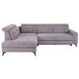 Ecksofa mit Bettfunktion Barletta Grau - Schwarz, MODERN, Textil (228/289cm) - Luca Bessoni