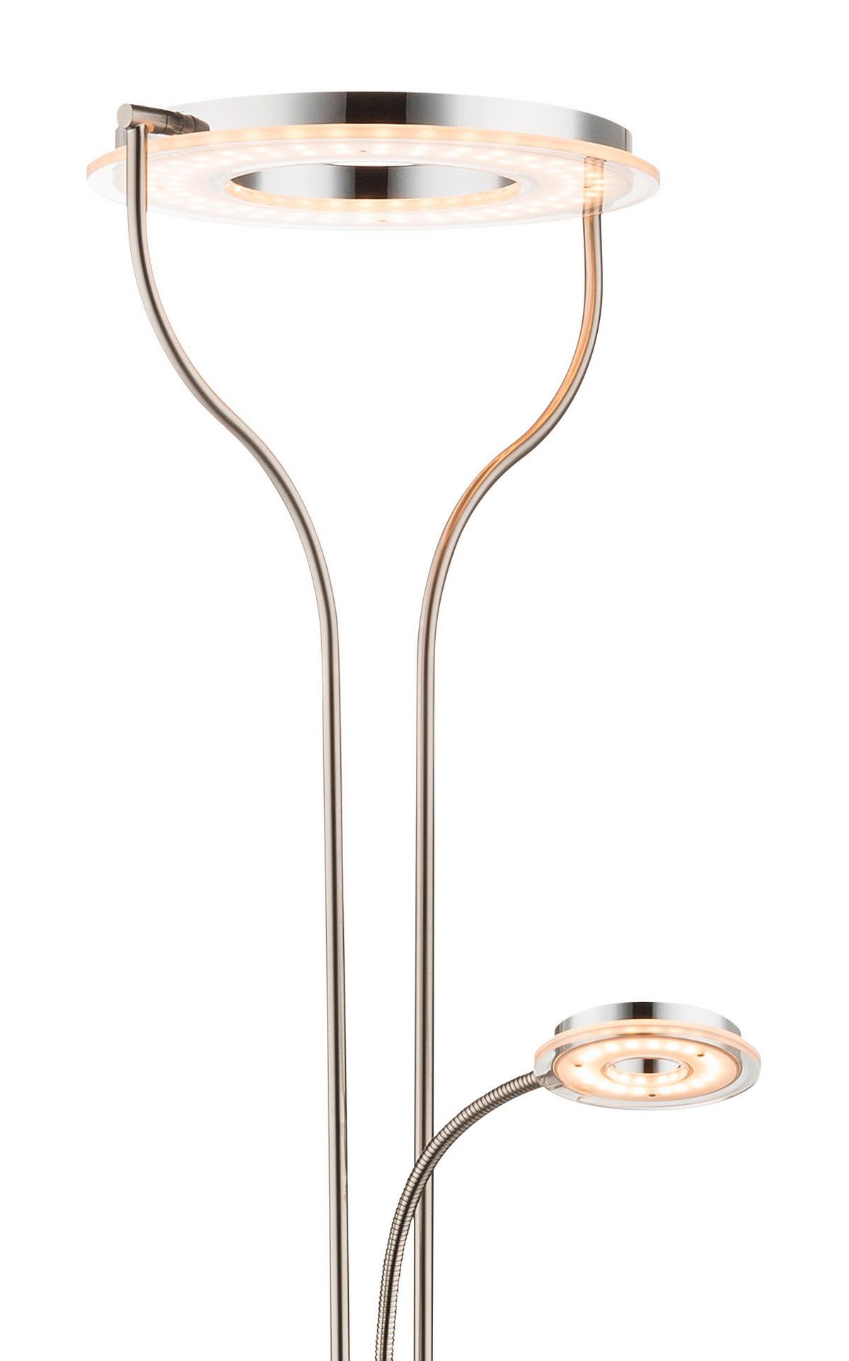 LED-Stehlampe Sandi Chromfarben mit Flexarm - Design (35/31/194cm) - Globo