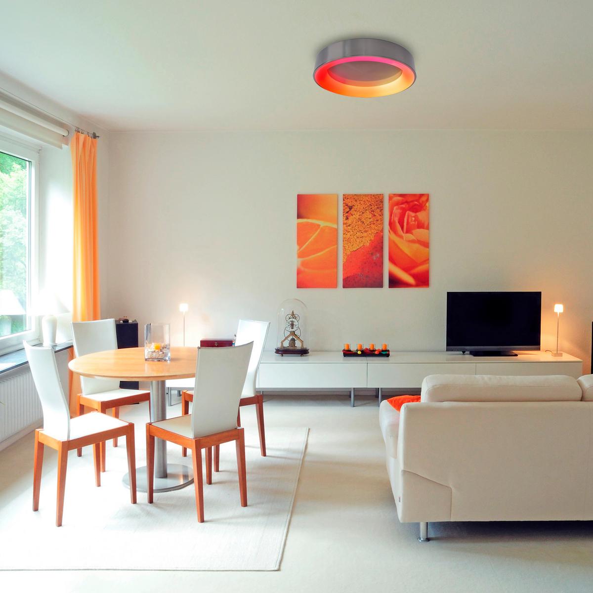 LED-Deckenleuchte Multo - Grau, Basics, Kunststoff/Metall (46,5cm) - Näve