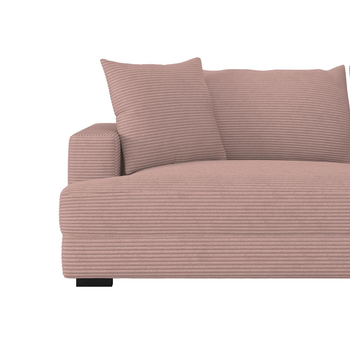 Megasofa Pelle-Megasofa - Wengefarben/Rosa, Trend, Textil (261/124cm) - Luca Bessoni