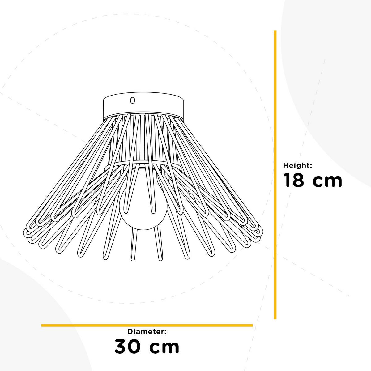 Deckenleuchte 5069/Plp - Schwarz, Design, Metall (30/18cm)