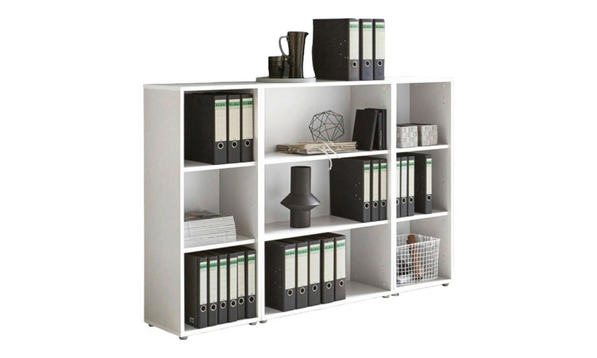 Aktenregal Office Edition Weiß B: 172,6cm - Silberfarben/Weiß, MODERN, Holzwerkstoff (172,6/113,6/33cm) - MID.YOU