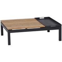 Loungetisch Aus Stahl und Echtholz - Anthrazit/Teakfarben, MODERN, Holz/Metall (102/70/27,5cm) - Siena Garden