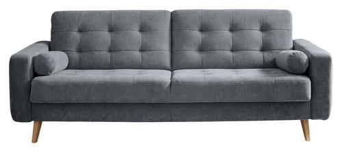 Schlafsofa Mit Bettkasten Und Kissen Fjord, Webstoff - Eichefarben/Anthrazit, MODERN, Holzwerkstoff/Textil (222/86/90cm) - MID.YOU