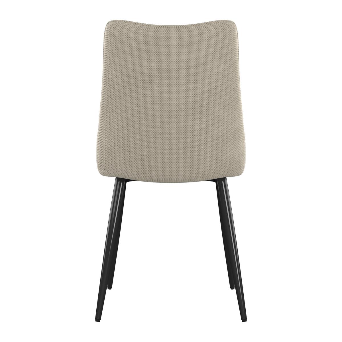 Vierfußstuhl Vera Beige Echtholz Beine - Beige/Schwarz, KONVENTIONELL, Holz/Textil (46/86/59cm) - Nedis SmartLife