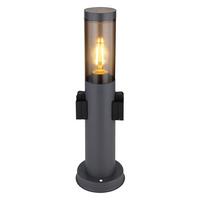 Außenleuchte 23 W Kunststoff/edelstahl - Anthrazit/Grau, Design, Kunststoff/Metall (12,7/45cm) - Globo