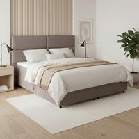Americká posteľ LILY 180x200 cm, s topperom, mokka - čierna/mokka, Modern, drevo/textil (180/200cm) - Bessagi Home