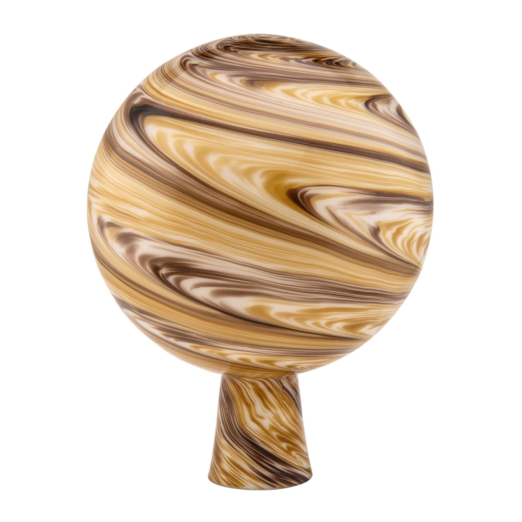 Rosenkugel Handbemalt Multicolor/Braun - Multicolor/Braun, Basics, Glas (15cm)