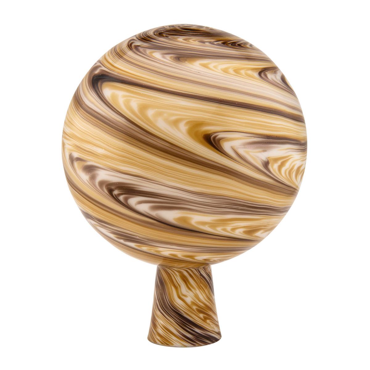 Rosenkugel Handbemalt Multicolor/Braun - Multicolor/Braun, Basics, Glas (15cm)